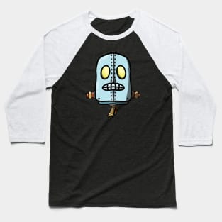 Comic Robot Head Baseball T-Shirt